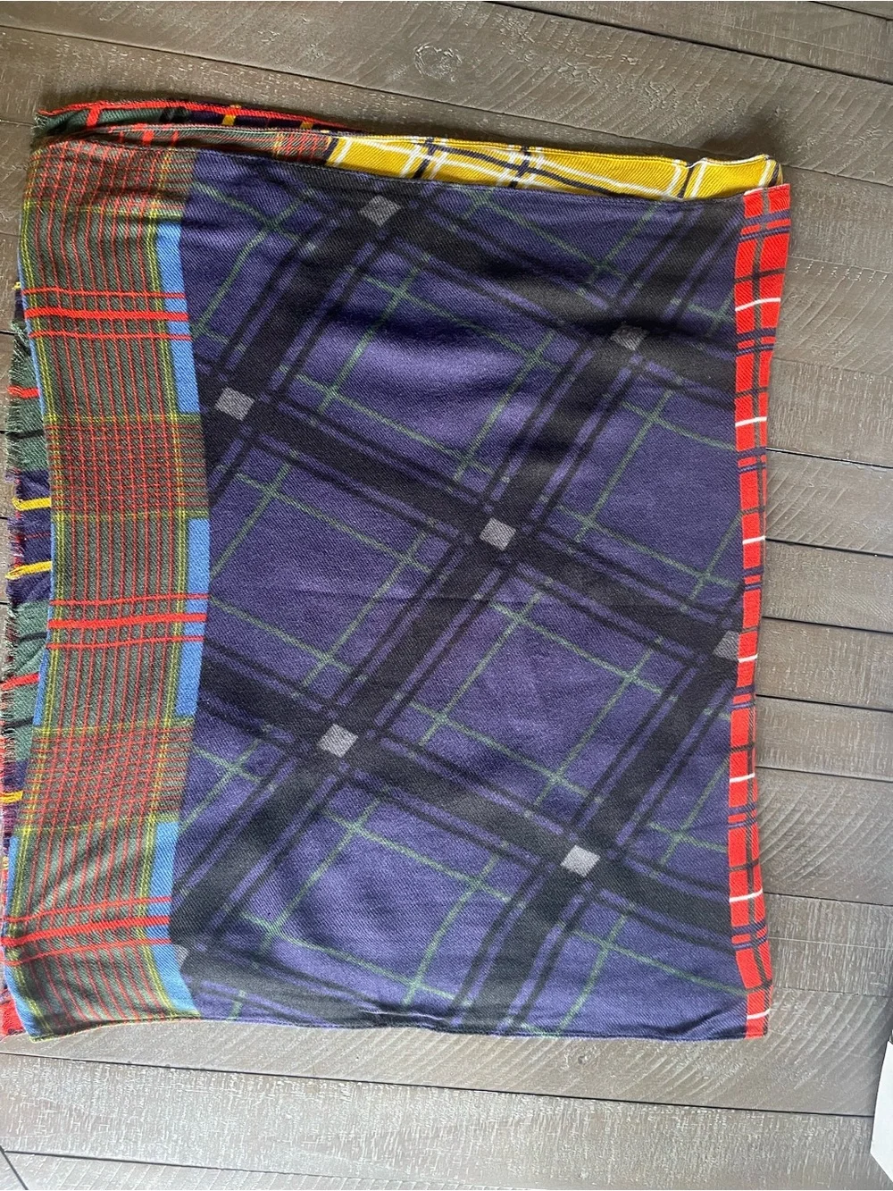 INC Scarf multi color plaid